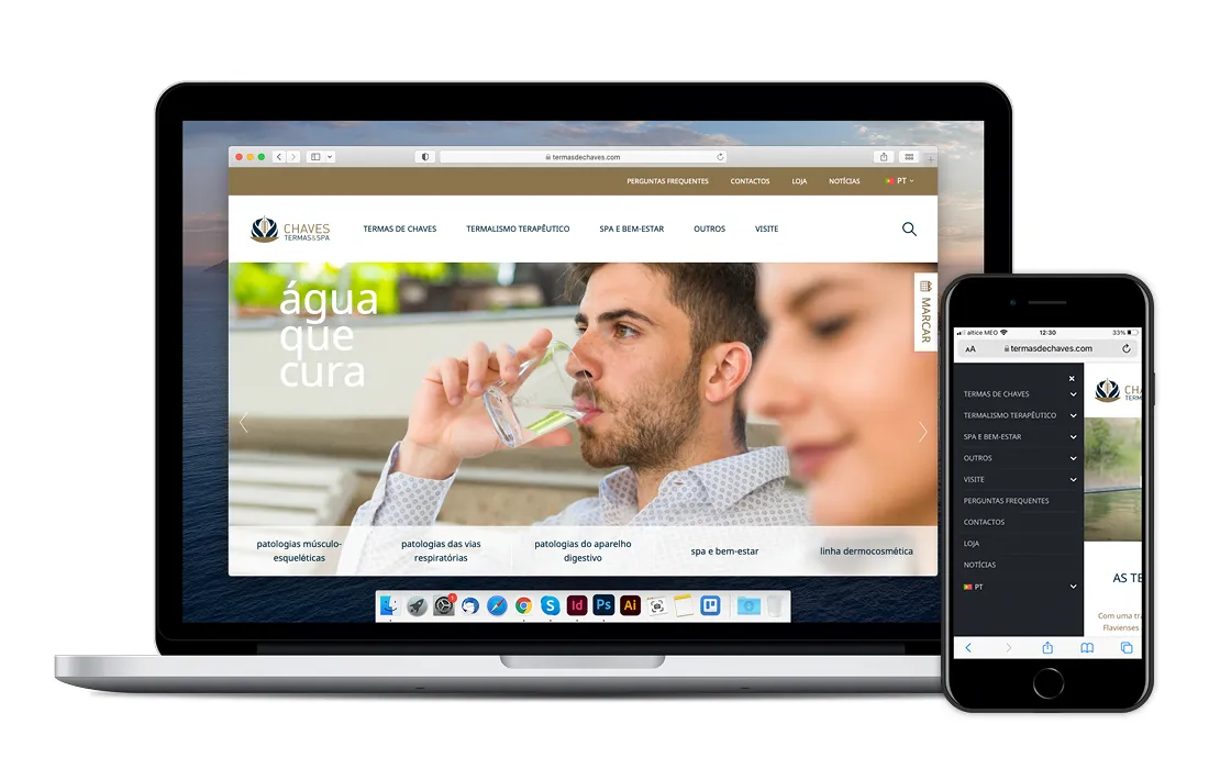 As Termas de Chaves têm novo website com a assinatura da LKCOM!