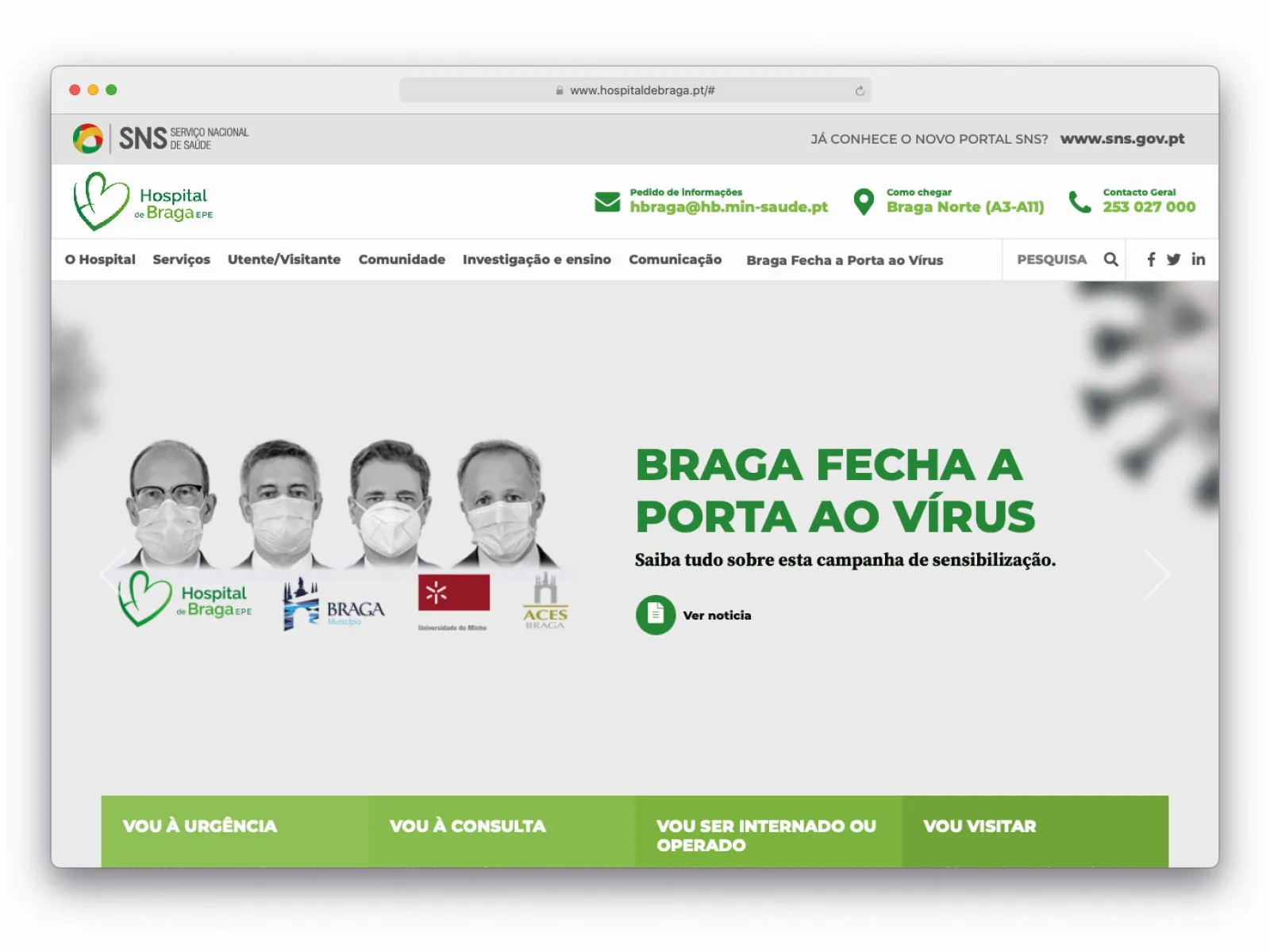 Website Hospital de Braga