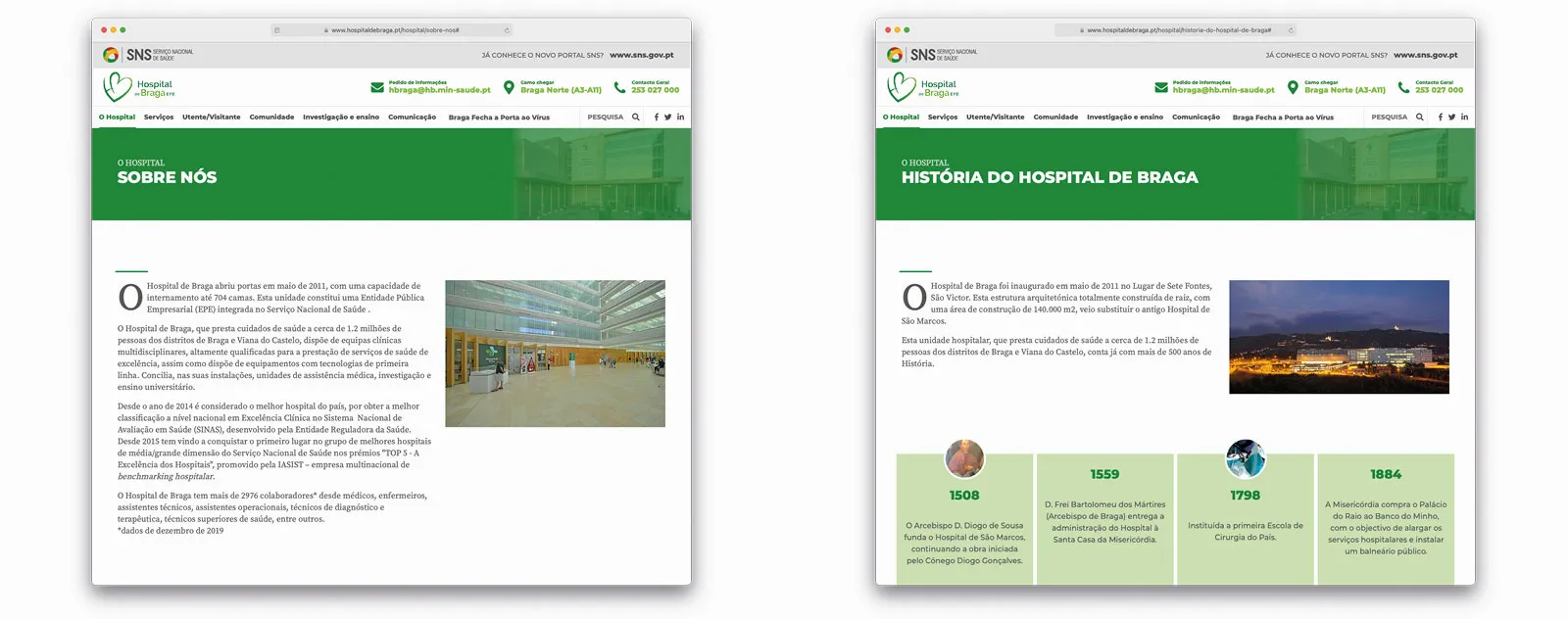 Website Hospital de Braga