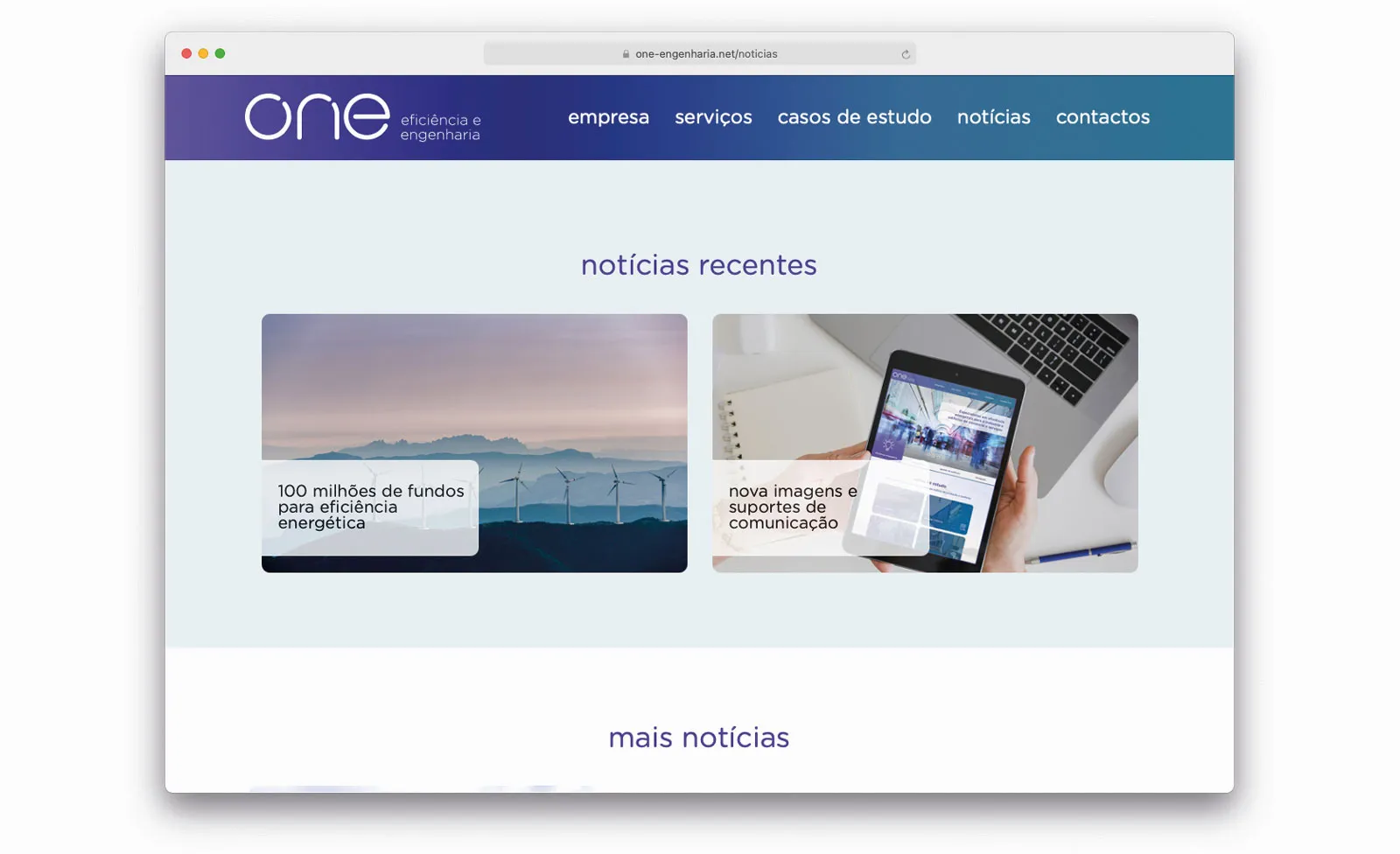 Website for ONE Efficiency and Engineering