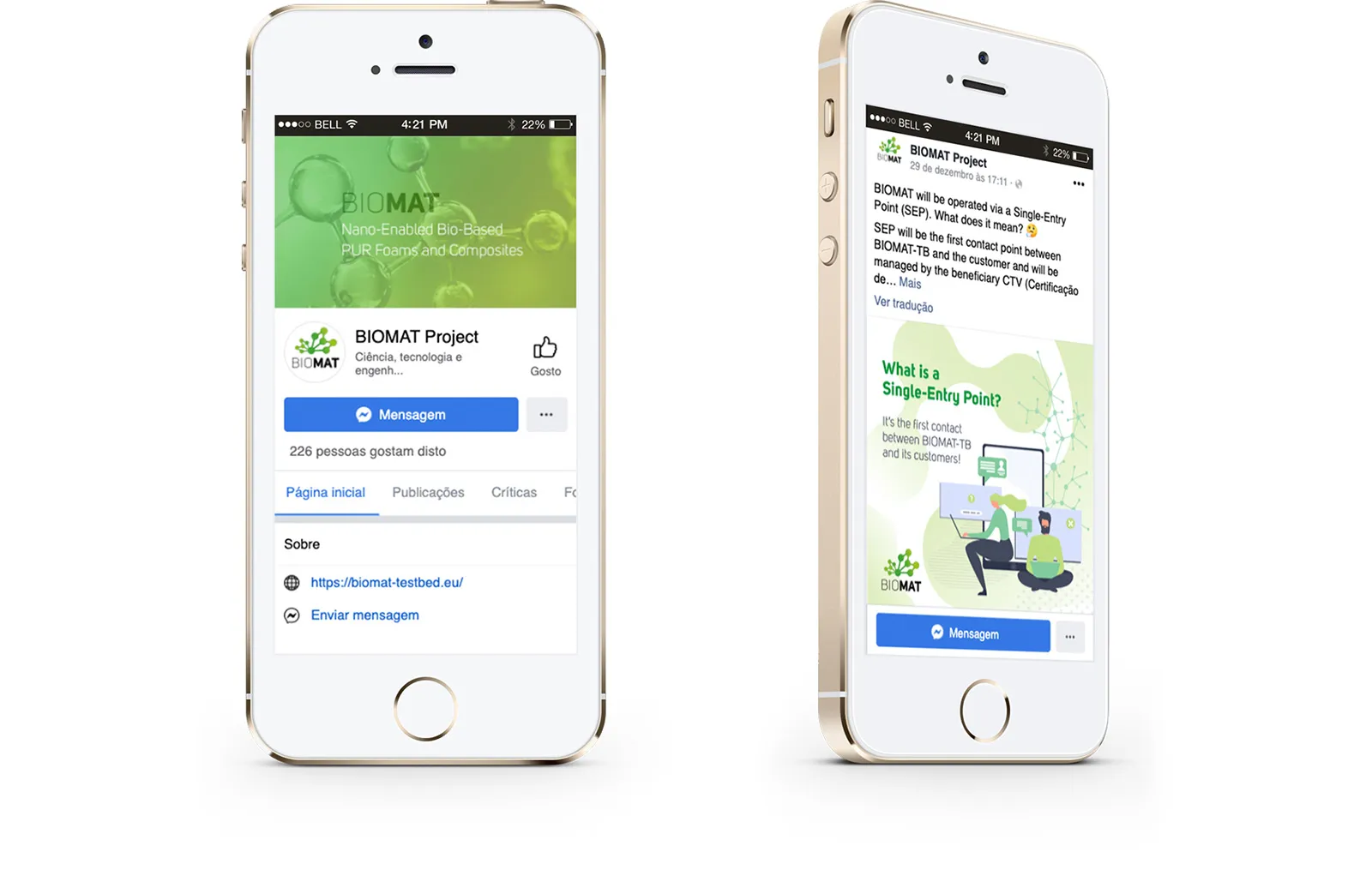 BIOMAT Test Bed - Projeto Euro-Israel - Gestão de Redes Sociais